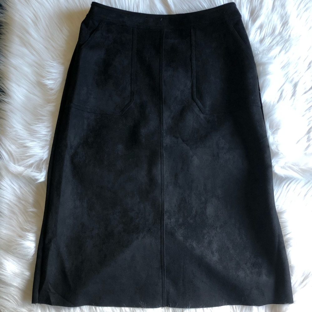 Black Faux suede skirt